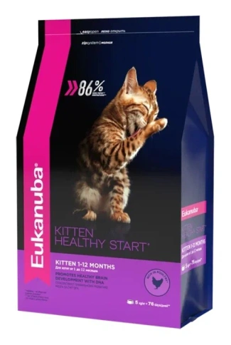 Сухой корм Eukanuba Healthy Start для котят, беременных и кормящих кошек, 2 кг фото 1
