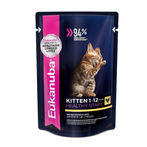 Сухой корм Eukanuba Healthy Start для котят с курицей, 0.1 кг фото 1