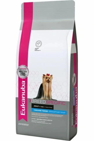 Сухой корм Eukanuba Adult Yorkshire Terrier для взрослых собак породы йоркширский терьер, 1 кг фото 1