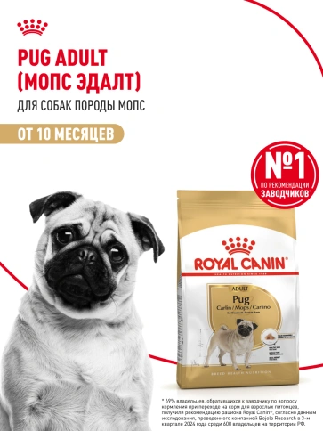 Сухой корм Royal Canin Pug Adult для взрослых собак, 1.5 кг фото 15