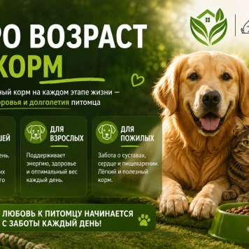 🐾 Возраст питомца и корм: почему это важно?